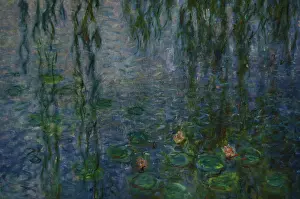 Willows: The Water Lilies: Clear Morning with Willows by Monet