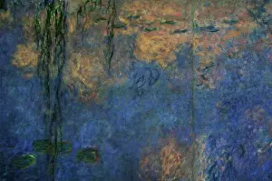Willows: The Water Lilies: Morning with Willows by Monet