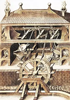 Artificiose: Water-powered furnace bellows