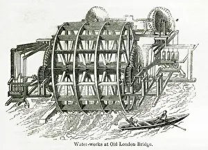 Waterwheel: Water-works at Old London Bridge