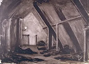 Resided: Watercolour of a billet at Oakwood