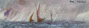 Patricia Aubrey: Watercolour by Reg Carter, The Squall