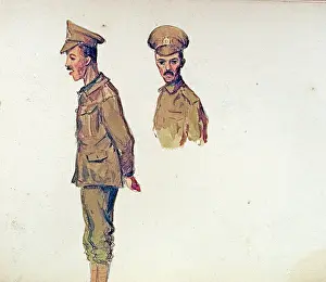 Resided: Watercolour study of a Tommy
