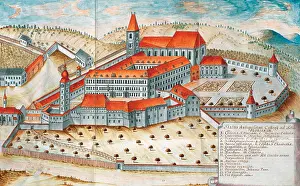 Vischer: Watercolour of Topographia Florianensis