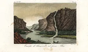 Alten: Waterfall on the River Alten, Norway, 18th century