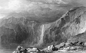 Gill Stoker: Waterfall and stone quarry near Boscastle, Devon