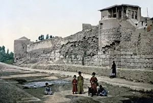 Constaninople: Waterfront scene, Constaninople, (Istanbul) Turkey, circa 18