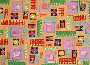 Overall: Watering Cans ' repeating design