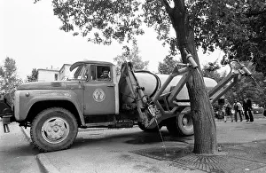 Korzin: Watering machine in Moscow, 1981