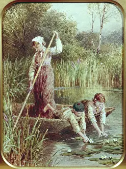 Myles: Waterlilies ' children in a boat