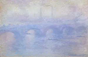 Faint: Waterloo Bridge: Effect of Mist, by Monet