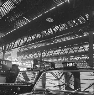 Foregound: Waterloo Station, London