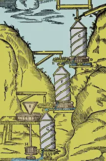Archimedean: Watermill, Reversed Archimedean Screw