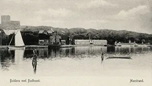 Vastra: Waterside scene, Marstrand, Vastra Gotaland, Sweden