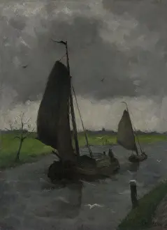 Karsen: Waterway with Sail Barges