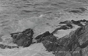 Surf: Waves Crashing on Rocky Shore