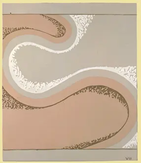 Curves: Wavy line abstract art deco design