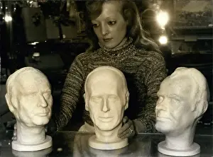 Waxwork: Waxwork heads, Mitterrand, Giscard d'Estaing, Marchais