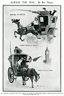 Cabby: Always the way cartoon by Bert Thomas 1909
