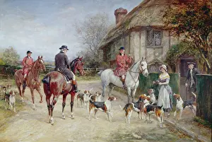 Wayside: Wayside Refreshment ' huntsmen by cottage