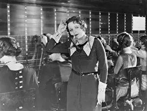 Overworked: Weary telephone operator
