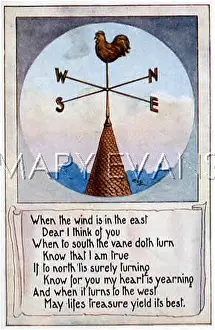 Weathervanes: WEATHERCOCK POSTCARD