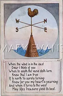 Weathervanes: WEATHERCOCK POSTCARD