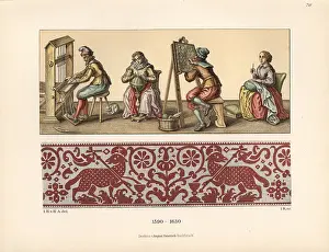 Embroiderers: Weavers and embroiderers from the 17th century, and pattern