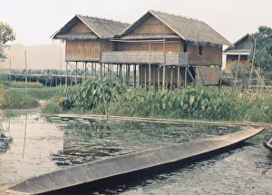 Inle: weavers house - Inle Lake