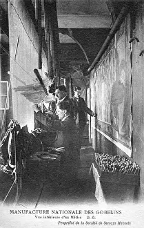 Weavers: Weavers working in a carpet factory