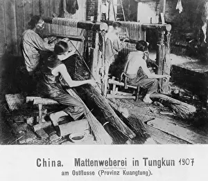 Mats: Weaving of mats in China, 1907