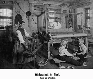 Handwork: Weaving in Tyrol, 1911