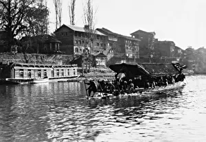 Kashmir: A wedding boat in Srinagar, 1930