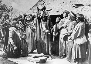 Kneels: Wedding ceremony at the Chuncho Indians, 1932