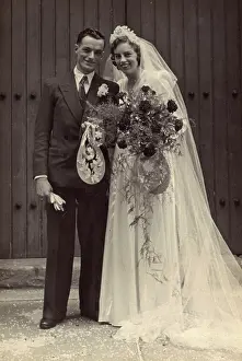 Jun16: Wedding couple, 1945
