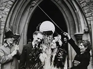 Egham: Wedding customs - A guard of honour of