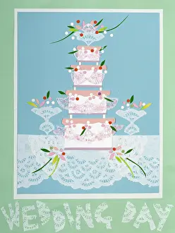 Doily: Wedding Day ' paper collage
