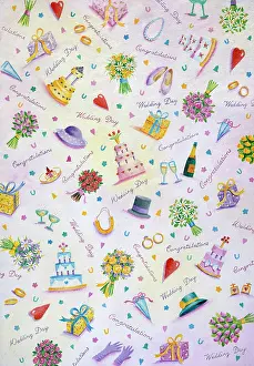 Confetti: Wedding Day ' wrapping paper design