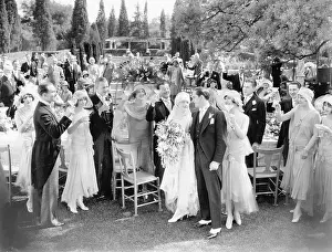 Formals: Wedding party toasting to the bride and groom