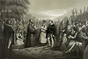 Pocahontas: The wedding of Pocahontas with John Rolfe