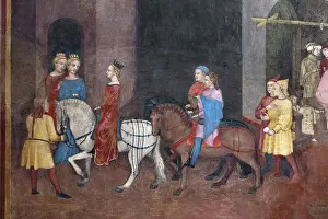 Lorenzetti: Wedding procession, Allegory of Good Government