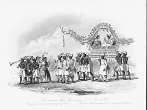 Malabar: Wedding procession at Malabar, India