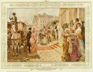 Weddings: Wedding scene with stagecoach