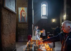 Etchmiadzin: Wedding, St Gayane Monastery, Monastery of Etchmiadzin, Vagharshapat, Armenia