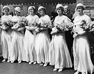 Bridesmaids: Wedding in the UK, 1932