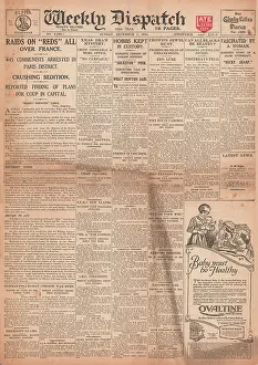 Cartel: Weekly Dispatch newspaper - Communist plot in France