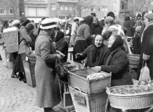 Jena: Weekly market in Jena, 1936