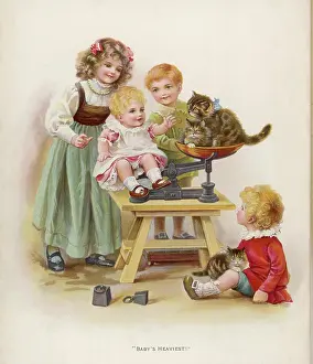 Weighed: WEIGHING BABY AND CATS