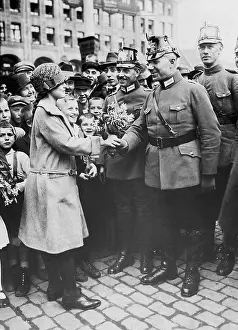 Constables: Welcome of the constables by the population of Essen, 1925