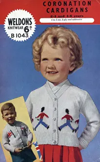 Cardigans: Weldons Coronation Cardigans, knitting pattern, 1953
